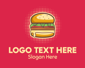 Cheeseburger - Pop Art Burger logo design