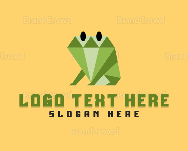 Diamond Frog Amphibian Logo