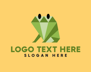Frog - Green Diamond Frog logo design