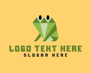 Gem - Diamond Frog Amphibian logo design