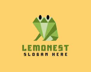 Diamond Frog Amphibian Logo
