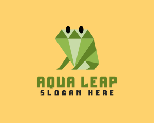 Diamond Frog Amphibian logo design