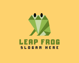 Diamond Frog Amphibian logo design