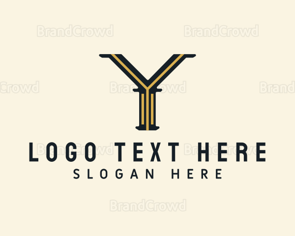 Tailoring Boutique Stylist Letter Y Logo