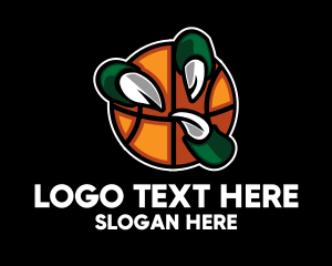 Sports Network - Basketball Claw Grab logo design