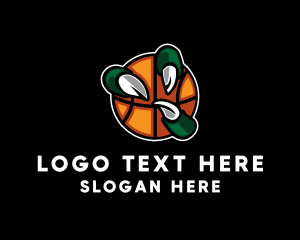 Tournament - Basketball Claw Grab logo design