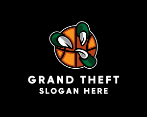 Basketball Claw Grab Logo