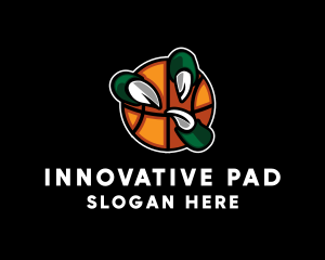 League - Basketball Claw Grab logo design