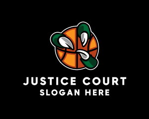 Court - Basketball Claw Grab logo design
