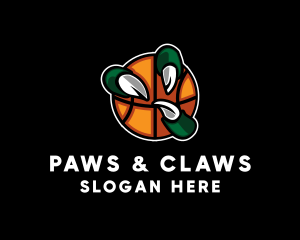 Basketball Claw Grab logo design