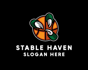 Basketball Claw Grab logo design