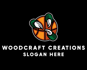 Basketball Claw Grab logo design