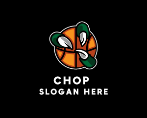 Basketball Claw Grab logo design
