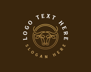 Ox - Elegant Wild Bull logo design