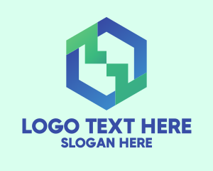 Connection - Hexagon Software App logo design