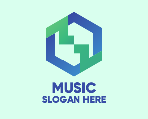 Simple - Hexagon Software App logo design
