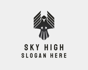 Fly - Flying Falcon Bird logo design