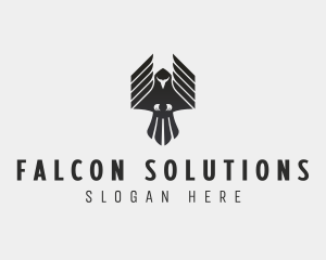 Flying Falcon Hawk logo design