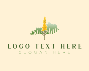 Botany - Kentucky Goldenrod Flower logo design