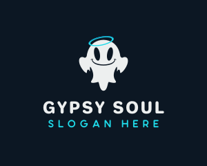 Cute Ghost Spirit logo design