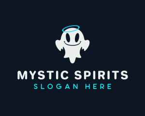 Paranormal - Cute Ghost Spirit logo design