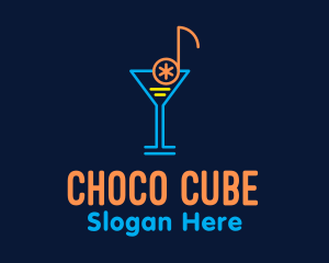 Music Cocktail Bar Logo