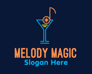 Music Cocktail Bar Logo