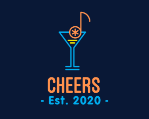 Resto Bar - Music Cocktail Bar logo design