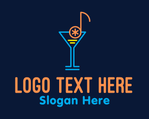 Music Cocktail Bar Logo