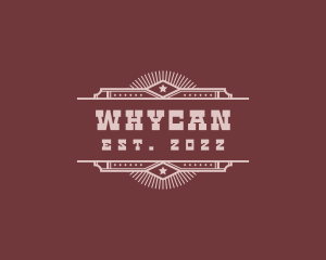 Country - Western Art Deco Star logo design