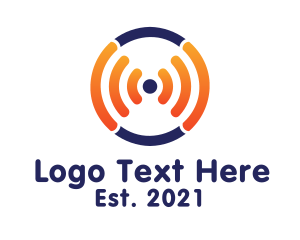 Messaging - Frequency Signal Circle logo design