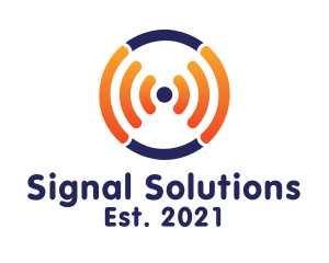 Signal - Frequency Signal Circle logo design