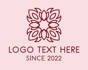 Red - Flower Skin Care Cosmetics logo design