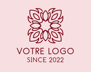 Red - Flower Skin Care Cosmetics logo design