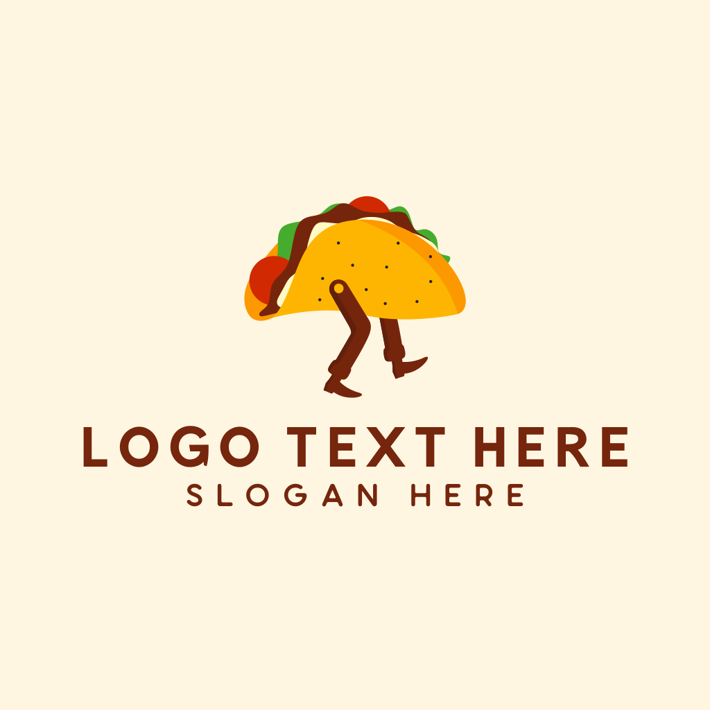 Walking Mexican Taco Logo | BrandCrowd Logo Maker