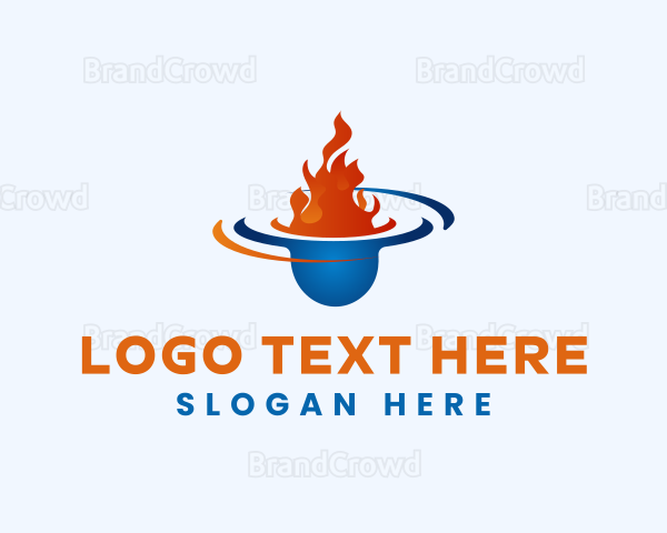 Liquid Fire Droplet Logo