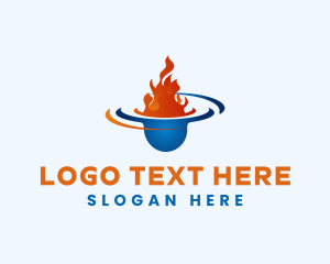 Energy - Liquid Fire Droplet logo design