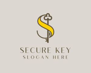 Password - Premium Elegant Clover Key logo design