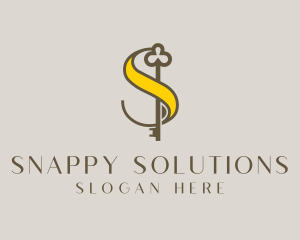 Premium Elegant Clover Key logo design