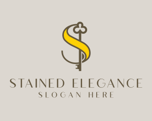 Premium Elegant Clover Key logo design