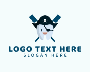 Teeth - Tooth Pirate Dentist logo design