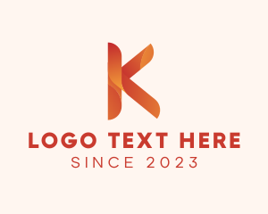 Streaming - Application Letter K logo design