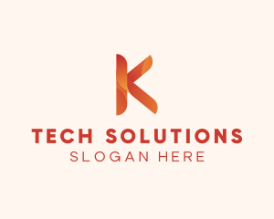Cyber Security - Application Letter K logo design