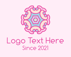 Pastel - Ornamental Flower Badge logo design