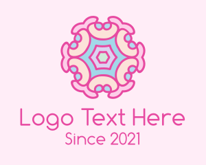 Multicolor - Ornamental Flower Badge logo design