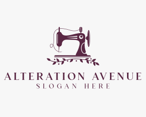 Wreath Tailoring Sewing Machine logo design