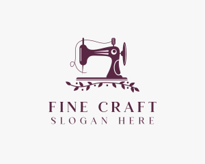 Wreath Tailoring Sewing Machine logo design