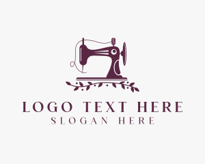 Embroidery - Wreath Tailoring Sewing Machine logo design