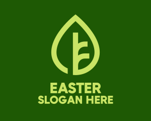 Vegetarian Organic Leaf Logo