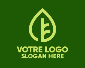 Vegetarian Organic Leaf Logo